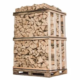Trockenes Brennholz – 25 cm, Mischung Buche und Eiche, auf Palette